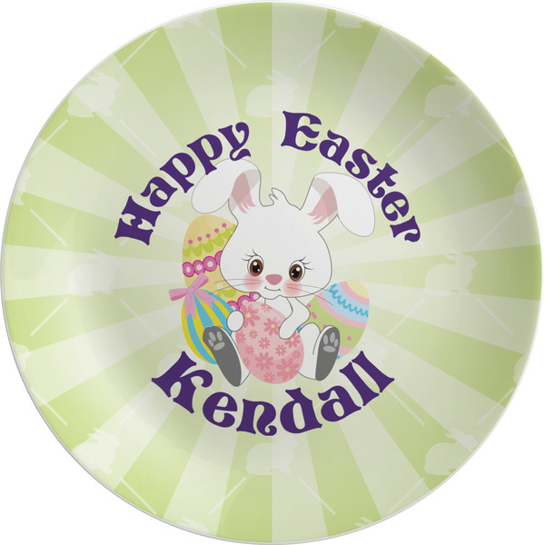 Custom Easter Bunny Melamine Plate (Personalized)