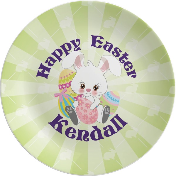 Custom Easter Bunny Melamine Plate (Personalized)