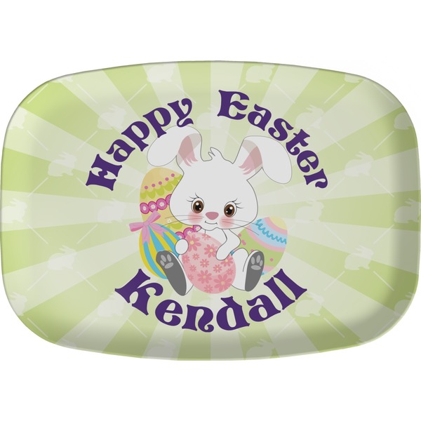 Custom Easter Bunny Melamine Platter (Personalized)