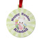 Easter Bunny Metal Ball Ornament - Front