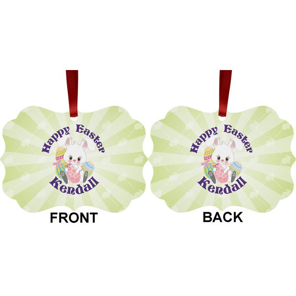 Easter Bunny Metal Benilux Ornament - Front and Back (APPROVAL)