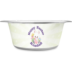 Easter Bunny Stainless Steel Dog Bowl (Personalized)