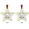 Easter Bunny Metal Star Ornament - Front and Back