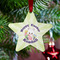 Easter Bunny Metal Star Ornament - Lifestyle