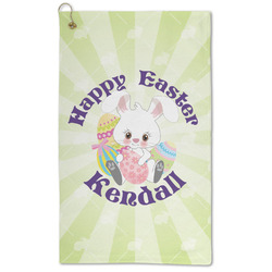 Easter Bunny Microfiber Golf Towel - Large (Personalized)