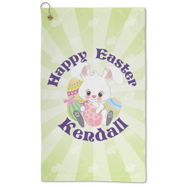 Custom Easter Bunny Microfiber Golf Towel (Personalized)