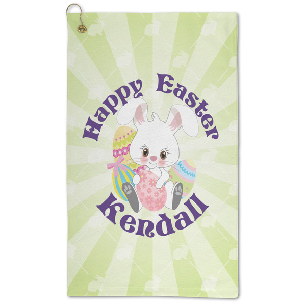 Custom Easter Bunny Microfiber Golf Towel (Personalized)