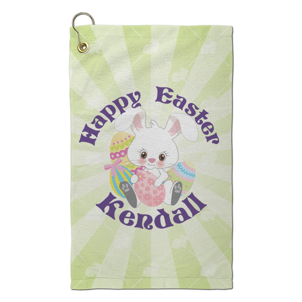 Custom Easter Bunny Microfiber Golf Towel - Small (Personalized)