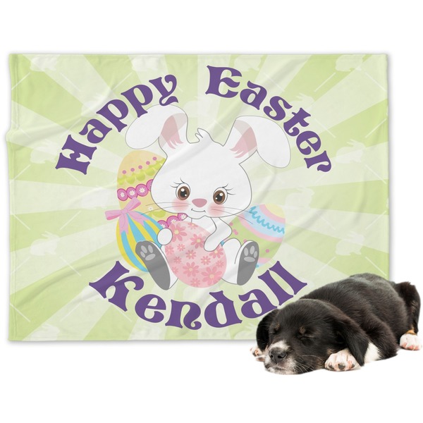 Custom Easter Bunny Dog Blanket - Large (Personalized)