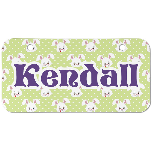 Easter Bunny Mini Bicycle License Plate - Two Holes