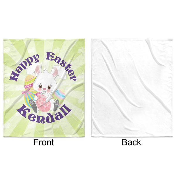 Easter Bunny Minky Blanket - 50"x60" - Single Sided - Front & Back