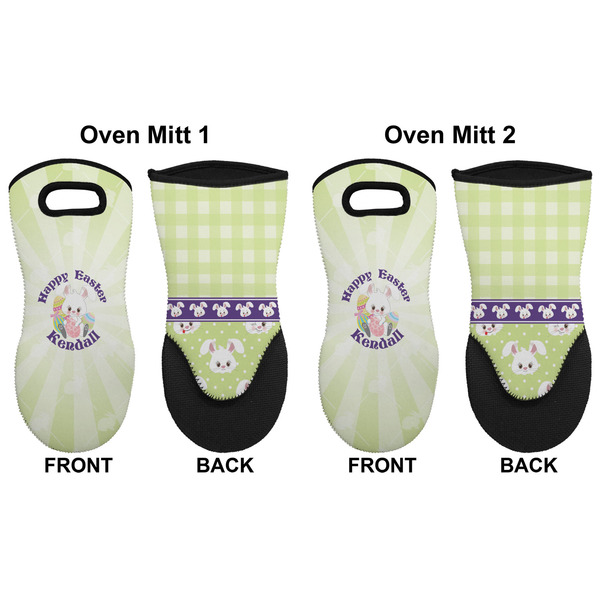 Easter Bunny Neoprene Oven Mitt - Set of 2 - Approval