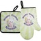 Easter Bunny Oven Mitt & Pot Holder Set w/ Name or Text