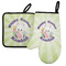 Easter Bunny Left Oven Mitt & Pot Holder Set w/ Name or Text