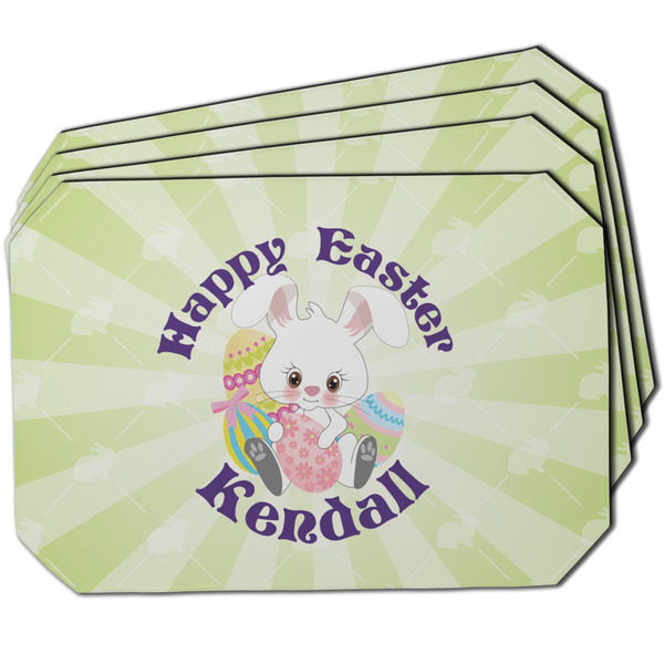 Custom Easter Bunny Dining Table Mat - Octagon w/ Name or Text
