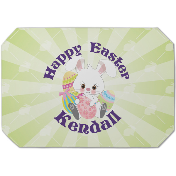 Custom Easter Bunny Dining Table Mat - Octagon (Single-Sided) w/ Name or Text