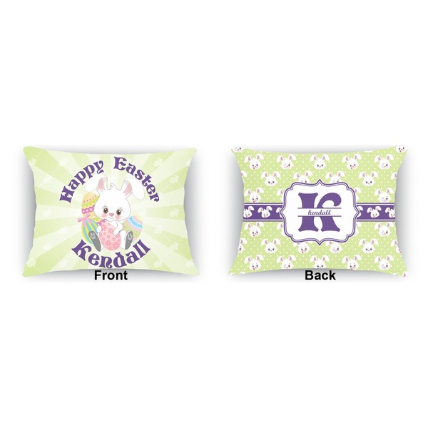 Easter Bunny  Outdoor Rectangular Throw Pillow (Front and Back)