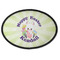 Easter Bunny Iron On Oval Patch w/ Name or Text