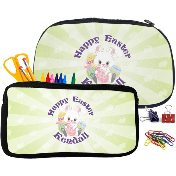Easter Bunny Pencil / School Supplies Bags Small and Medium