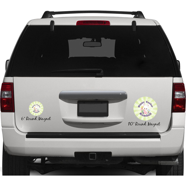 Easter Bunny Personalized Car Magnets on Ford Explorer