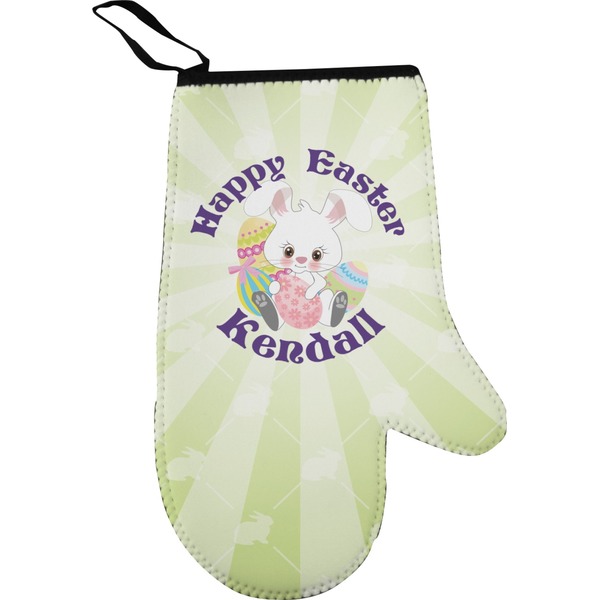 Custom Easter Bunny Right Oven Mitt (Personalized)