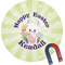 Easter Bunny Personalized Round Fridge Magnet