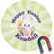 Easter Bunny Round Fridge Magnet (Personalized)