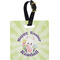 Easter Bunny Plastic Luggage Tag - Square w/ Name or Text