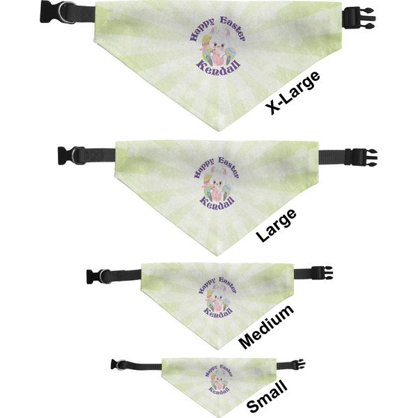 Easter Bunny Pet Bandana Sizes