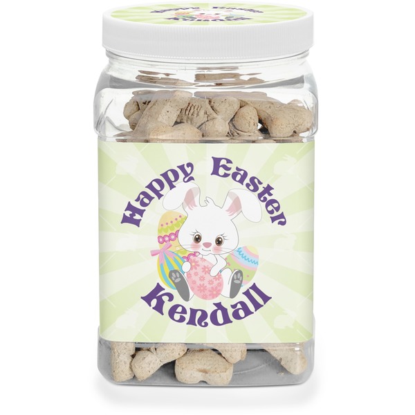Custom Easter Bunny Dog Treat Jar (Personalized)
