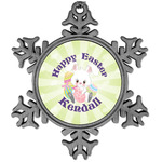 Easter Bunny Vintage Snowflake Ornament (Personalized)