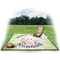 Easter Bunny Picnic Blanket - with Basket Hat and Book - in Use