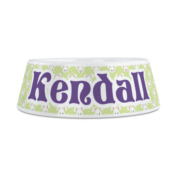 Easter Bunny Plastic Dog Bowls - Medium - FRONT