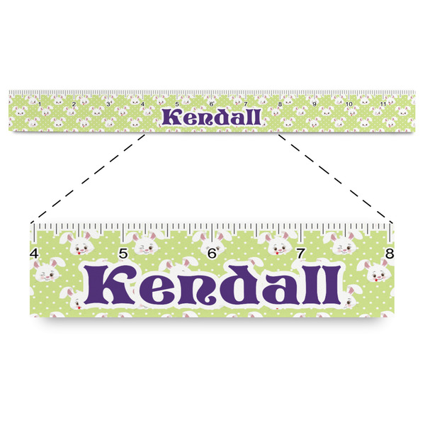 Custom Easter Bunny Plastic Ruler - 12" (Personalized)