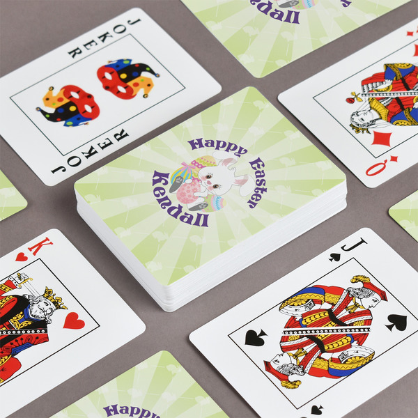 Easter Bunny Playing Cards - Front & Back View