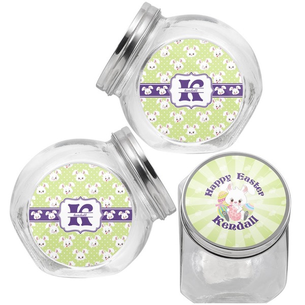 Easter Bunny Puppy Treat Jar - Top Left Right
