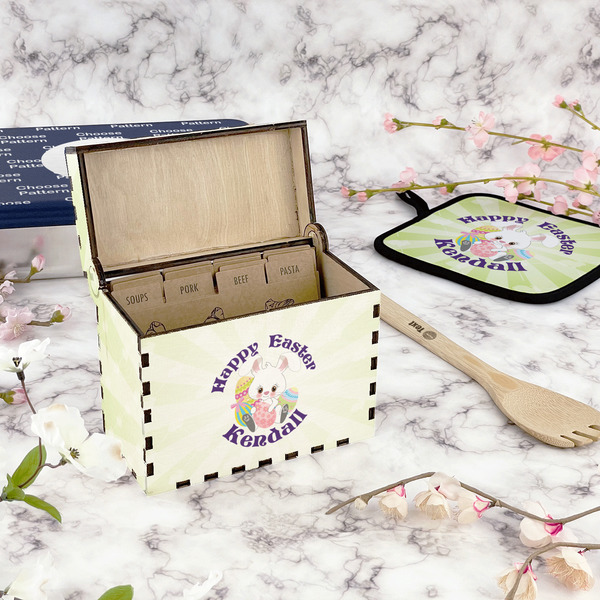 Easter Bunny Recipe Box - Full Color - In Context