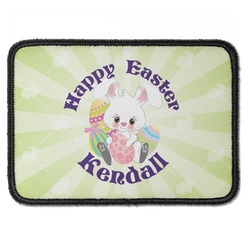 Easter Bunny Iron On Rectangle Patch w/ Name or Text