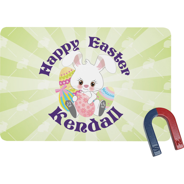Custom Easter Bunny Rectangular Fridge Magnet (Personalized)