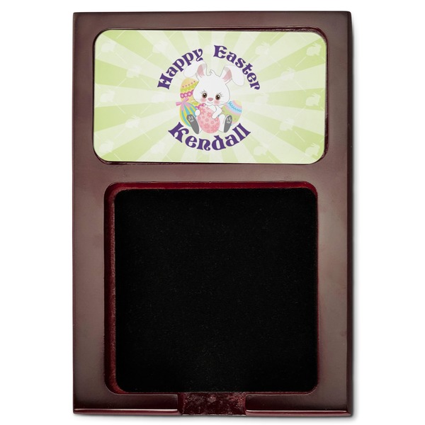 Easter Bunny Red Mahogany Sticky Note Holder - Flat