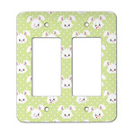Easter Bunny Rocker Style Light Switch Cover - Two Switch