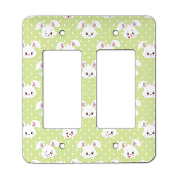 Custom Easter Bunny Rocker Style Light Switch Cover - Two Switch