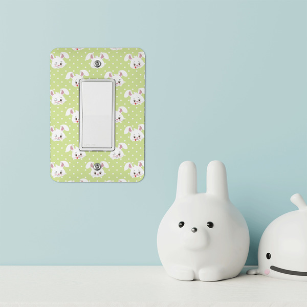 Easter Bunny Rocker Light Switch Covers - Single - IN CONTEXT