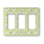 Easter Bunny Rocker Style Light Switch Cover - Three Switch