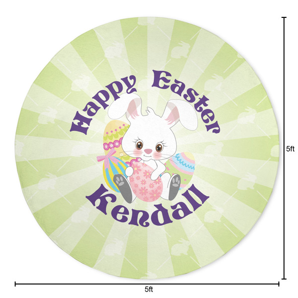 Easter Bunny Round Area Rug - Size