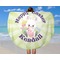 Easter Bunny Round Beach Towel - In Use