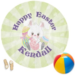 Easter Bunny Round Beach Towel (Personalized)