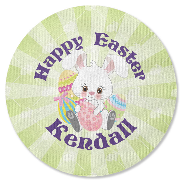 Easter Bunny Round Coaster Rubber Back - Single
