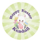 Easter Bunny Round Decal - Large (Personalized)