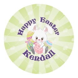 Easter Bunny Round Decal - Large (Personalized)